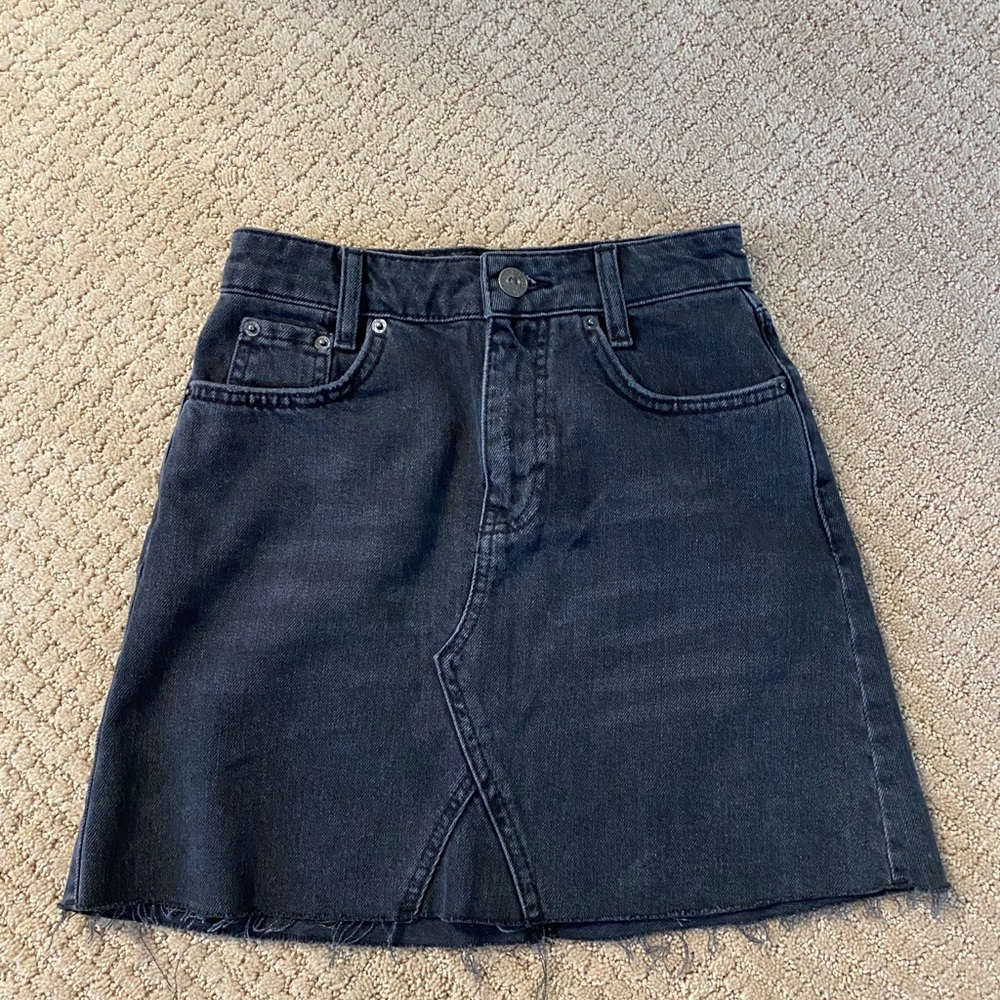 Black urban outfitters denim skirt
